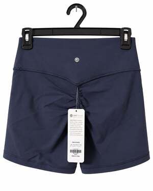 CRZ YOGA High Waist Yoga Shorts Navy Blue Size M NWT Ruched